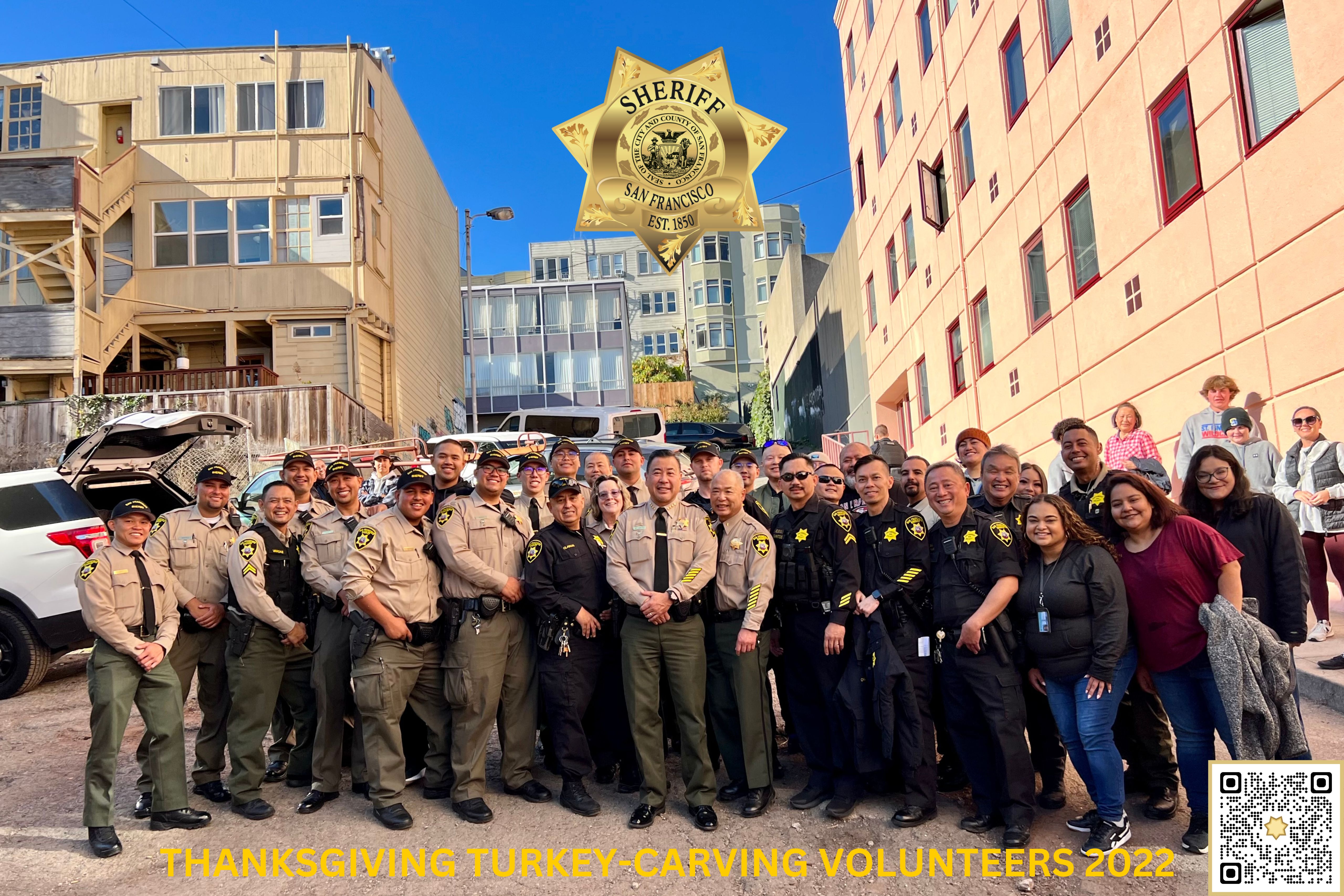 Sheriff's Office staff joined with other agencies to serve Thanksgiving meals to San Francisco residents. If you're for a new exciting and rewarding career, we're hiring!