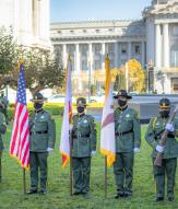 San Francisco Sheriff's Office Honor Guard Stands at Attention
