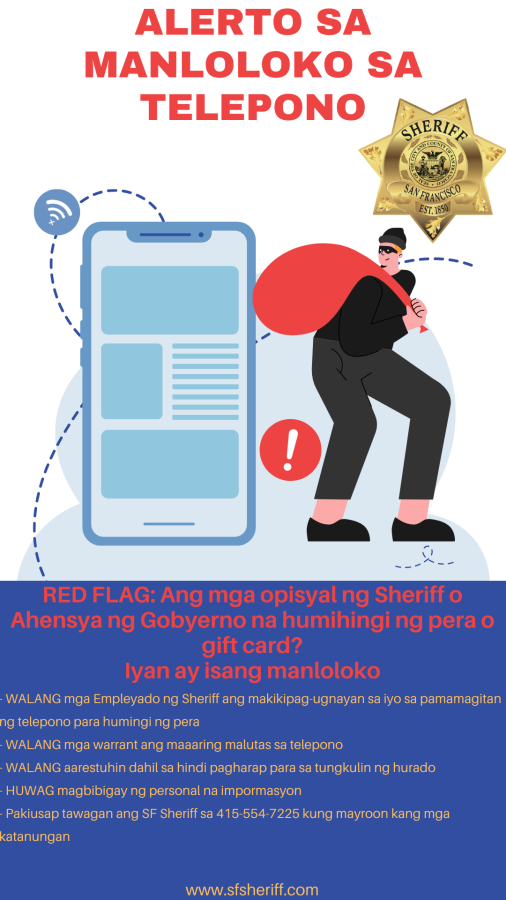 phone scam alert in Filipino